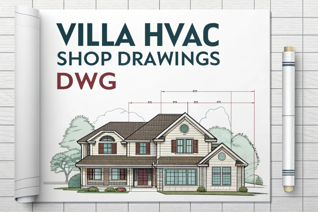 Villa HVAC shop drawings DWG: Free Download