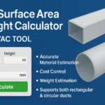 Duct Surface Area & Weight Calculator – Online Tool