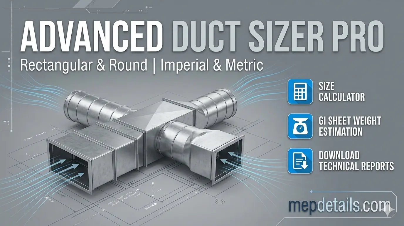 HVAC Duct Sizer online Tool