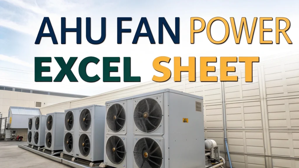 AHU Fan Power Excel Sheet – Overview and Usage Guide