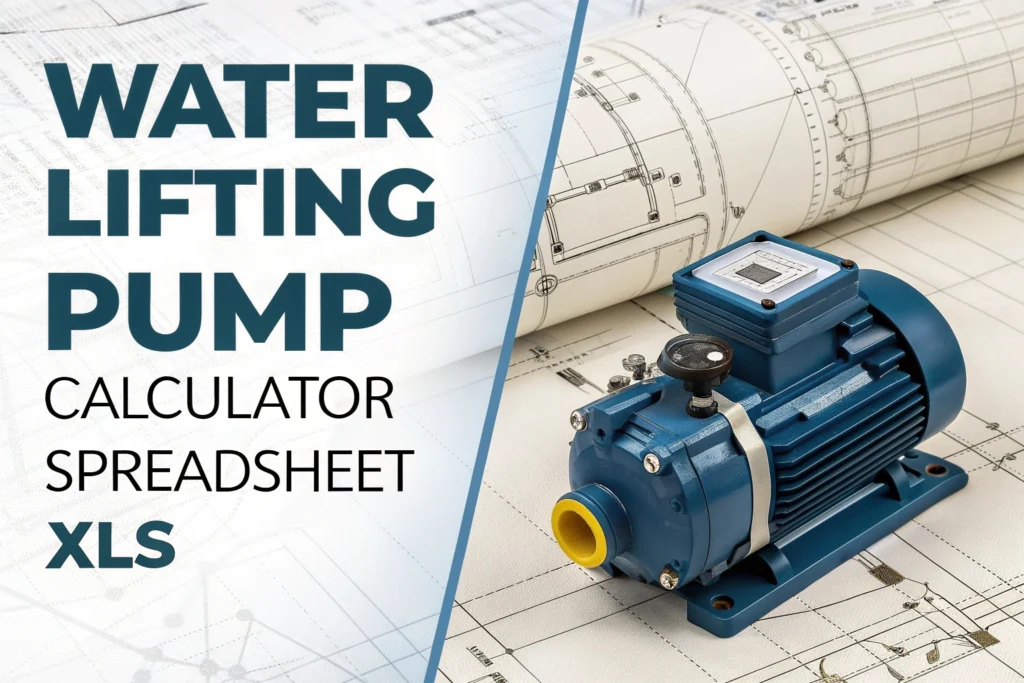 Water Lifting Pump Calculator Excel Sheet