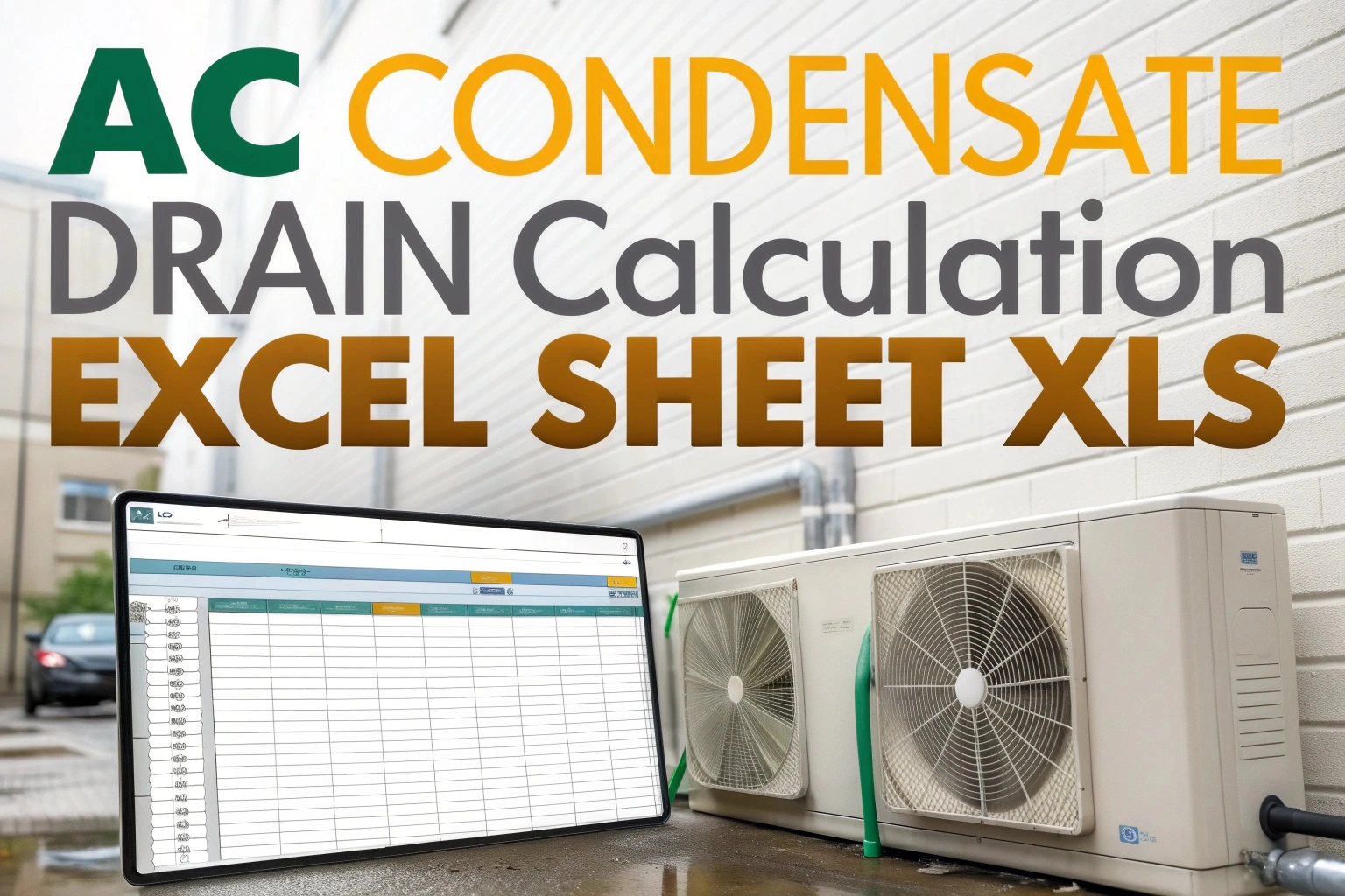 AC Condensate Drain Calculation Excel Sheet XLS – Free Download & Complete Guide