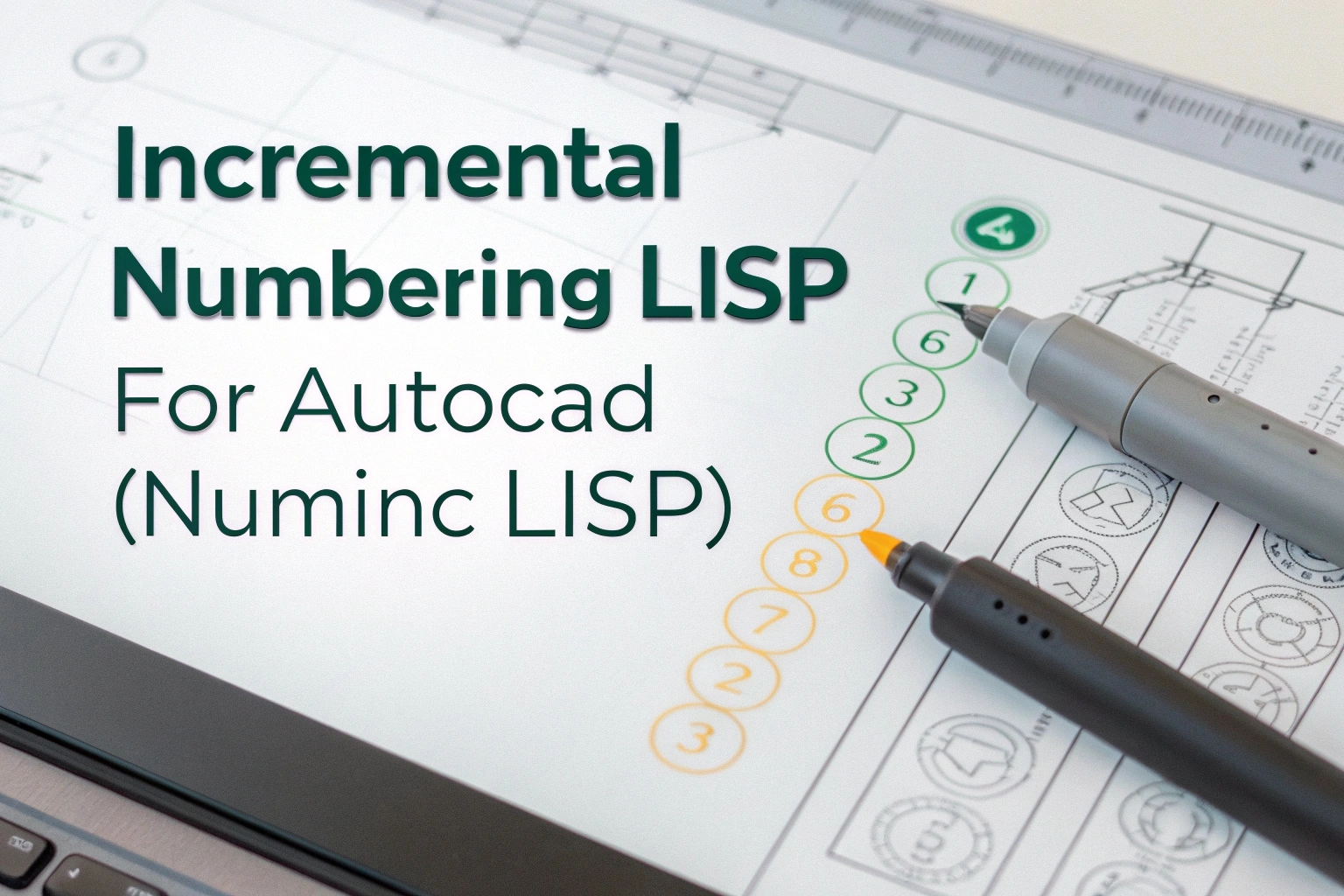 Incremental Numbering Lisp for AutoCAD
