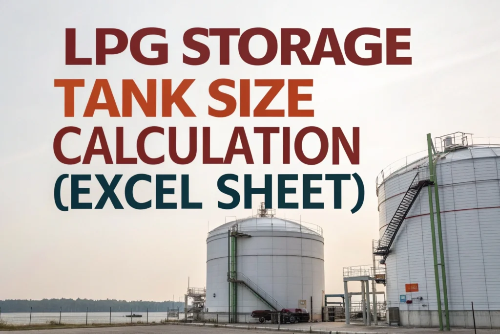 LPG Storage Tank Size Calculation (Excel Sheet)