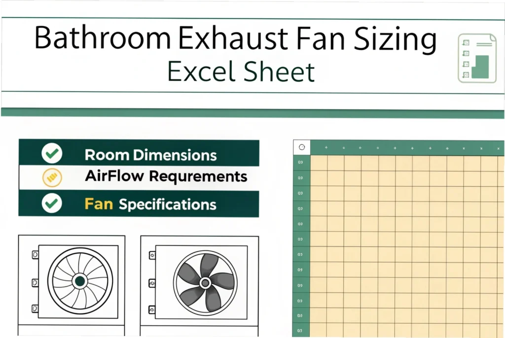Free Excel Calculator for Bathroom Exhaust Fan Sizing