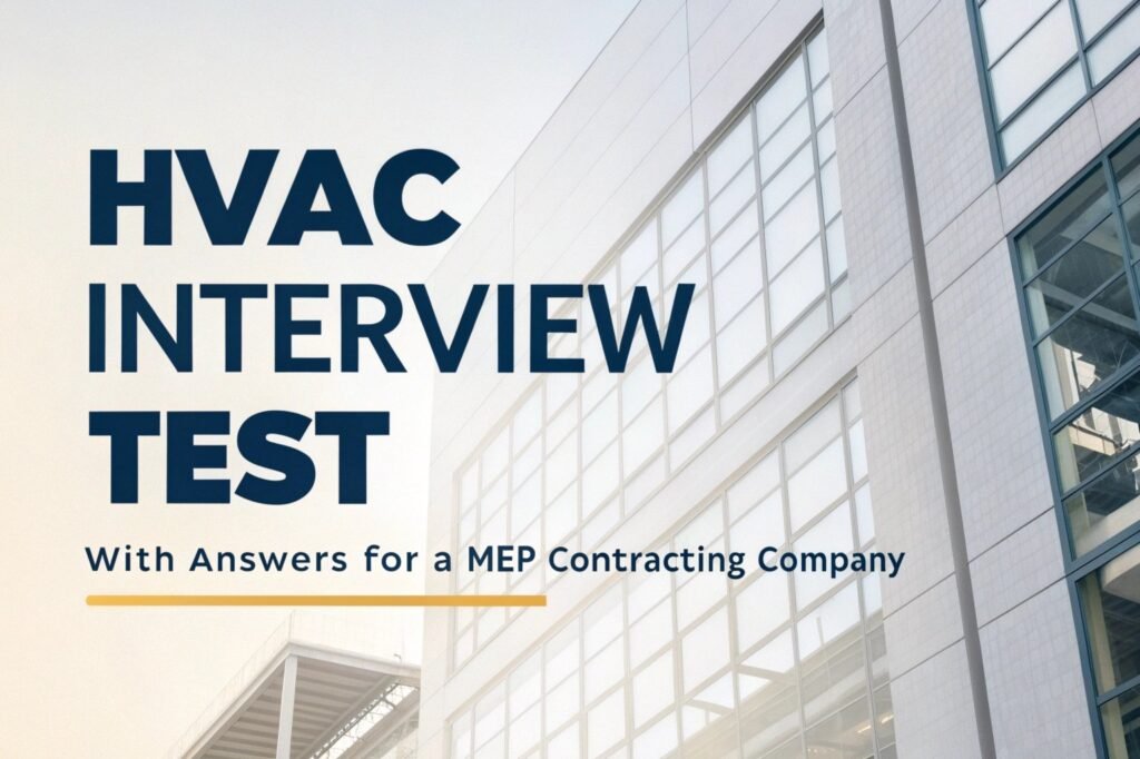 HVAC Interview Test PDF – Technical Questions