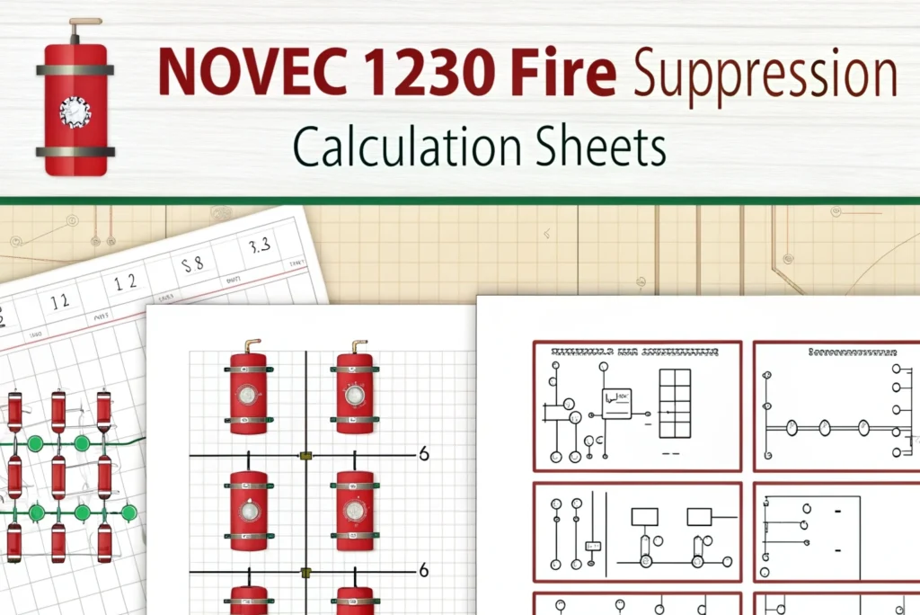 Novec 1230 Fire Suppression Calculation Sheets (Excel)