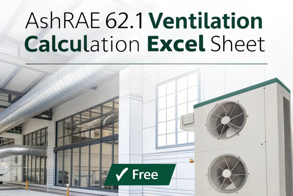 ASHRAE 62.1 Ventilation Calculation Excel Sheet – Free