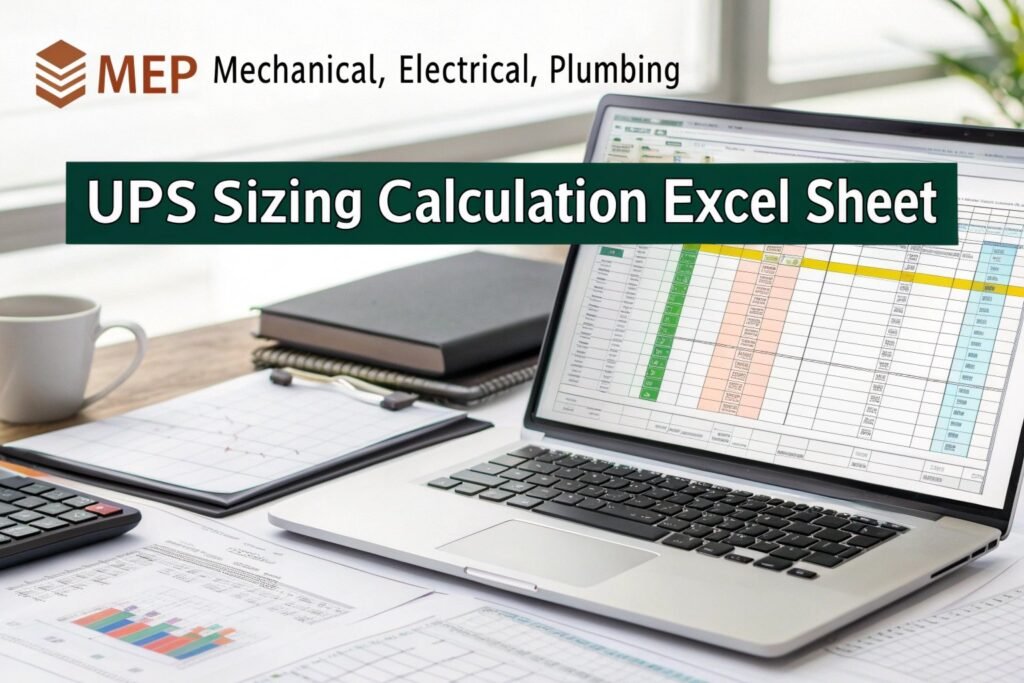 UPS Sizing Calculation Excel Sheet for Electrical Design
