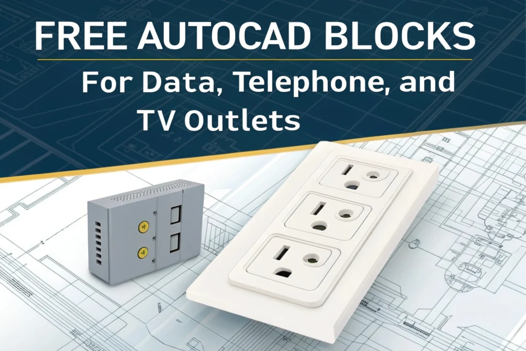 Free AutoCAD Blocks for Data, Telephone, and TV Outlets