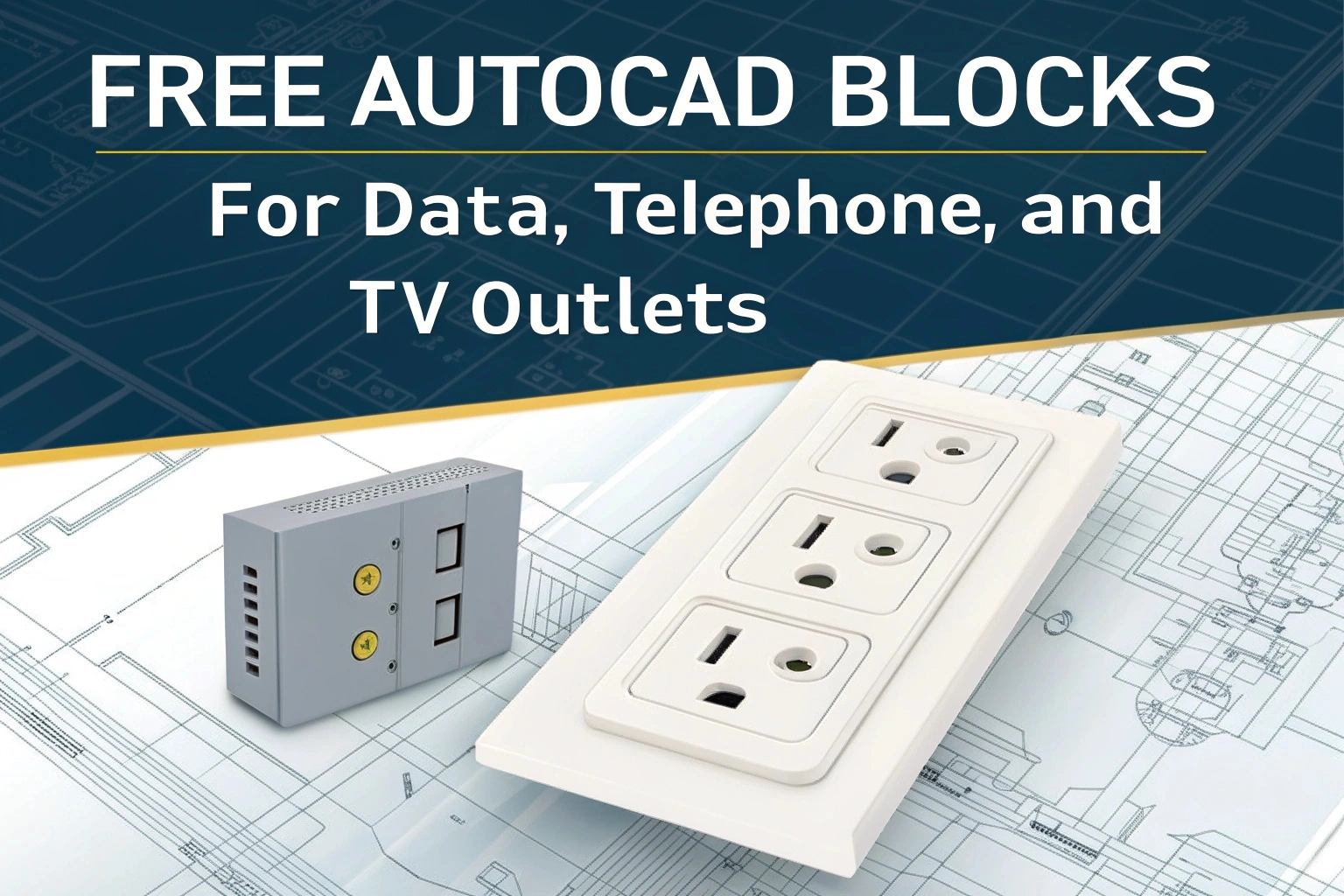 Free AutoCAD Blocks for Data, Telephone, and TV Outlets