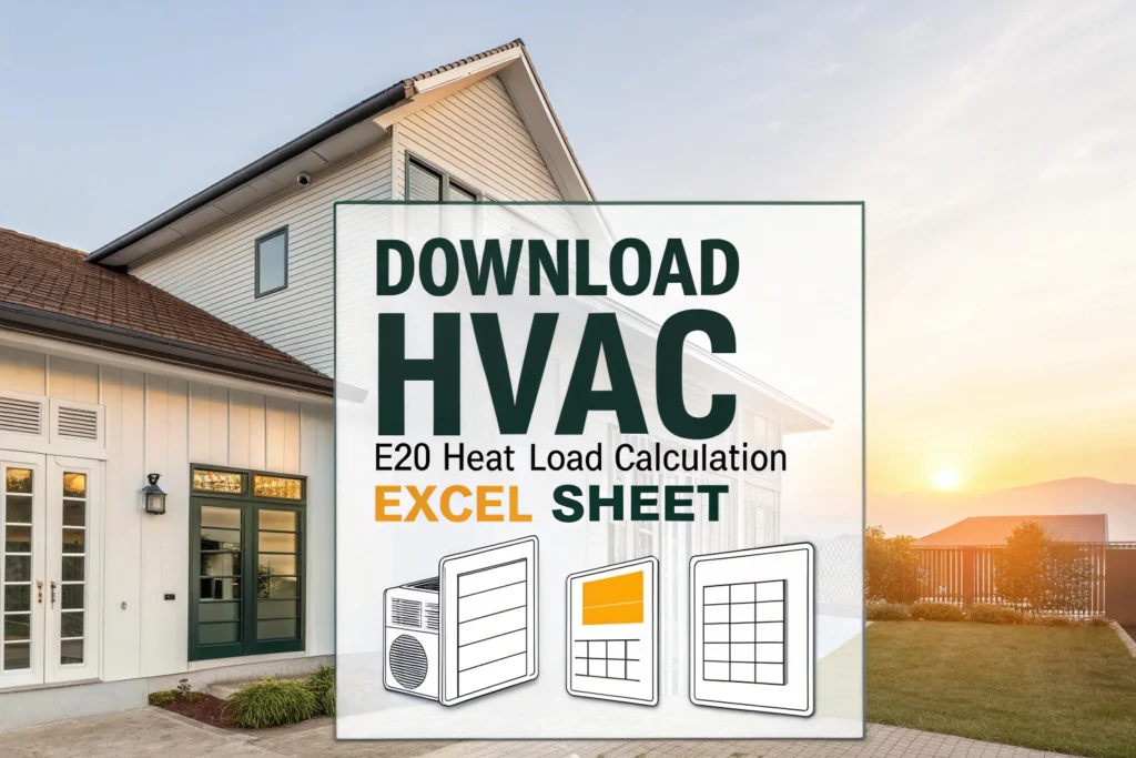 E20 Heat Load Calculation Excel Sheet – Free