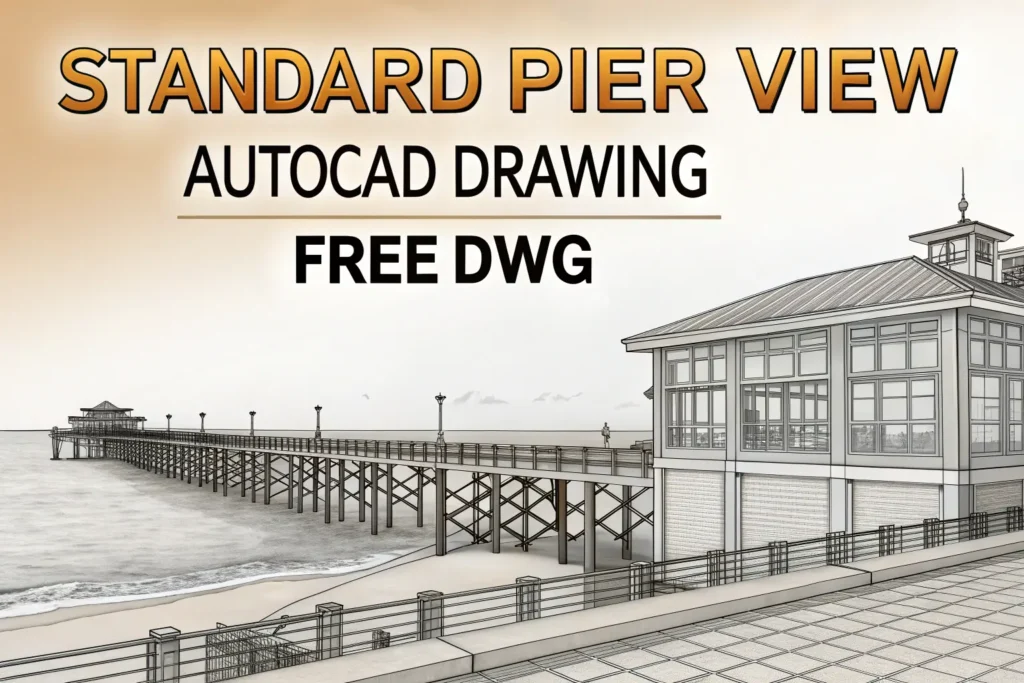 Standard Pier View AutoCAD Drawing – Free DWG