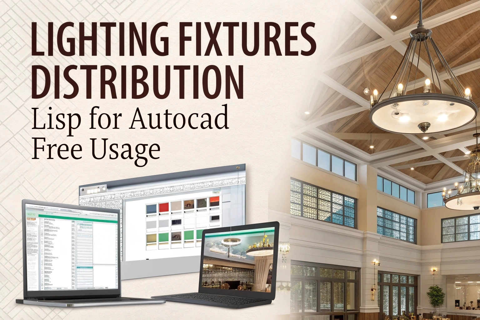 Lighting Fixtures Distribution Lisp for AutoCAD – Free Usage